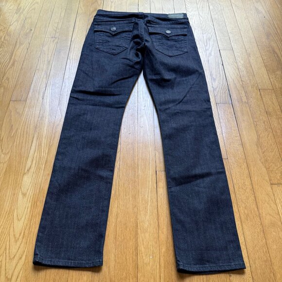 True Religion Men's 31 X 34 Geno Relaxed Slim Fit Dark Wash Denim Jeans - Picture 14 of 16